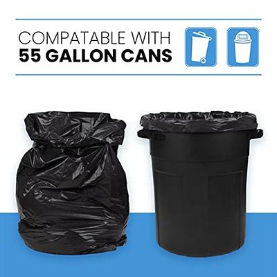 55 Gallon Trash Bags Heavy Duty Outdoor Strong Large Trash Bags 50 Count,  Garbag