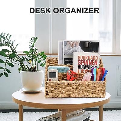  File Organizer for Desk Mail Organizer Countertop, Wood  Detachable 4 Slots Mail Sorter Letter Holder, Desktop Accessories Organizer  Office Supplies Organzier for Letter Mail Folder Bill Document ipad :  Office Products