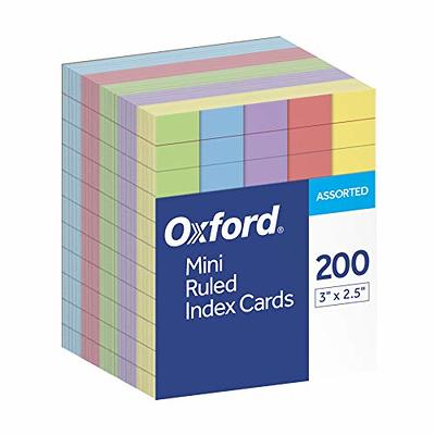 Oxford Index Cards, Ruled, 3 x 5, Rainbow Assortment, 100 Cards - Sam's  Club