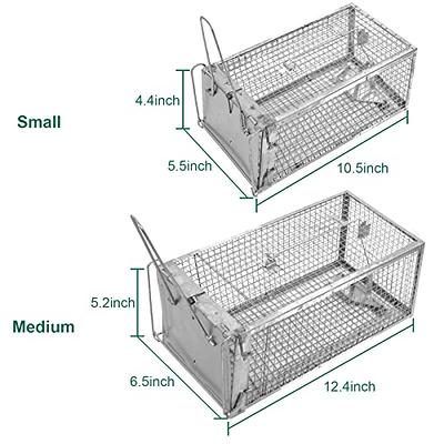 Humane Rat Trap Chipmunk Rodent Trap Mouse Trap Squirrel Trap Small Live  Animal Trap Mouse Voles Hamsters Live Cage Rat Mouse Cage Trap for Mice  Easy