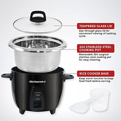 Elite Gourmet ERC2010B# Electric 10 Cup Rice Cooker with 304