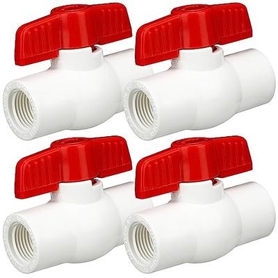 Hiboom 4 Pcs PVC Ball Valve SCH40 NPT Shut off Ball Valve Threaded with  Easy to Rotate Handle, Rated at 150 Psi, Schedule 40 x Female Thread (1/2  Inch) - Yahoo Shopping