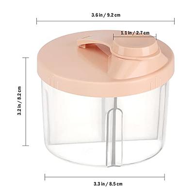  Baby Formula Dispenser On The Go, Non-Spill Rotating Four- Compartment Formula Container for Travel, Milk Powder and Snack Storage  Container for Infant Toddler Travel Outdoor, Pink, 2 Pack : Baby