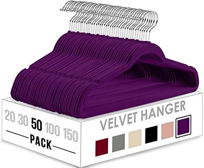 Easyfashion Heavy Duty Non Slip Velvet Clothing Hanger, 100 Pack