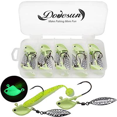 Dovesun Fishing Jig Heads Underspin Jig Heads with Willow Blade Glow in  Dark 1/8oz(3.5g) 10pcs - Yahoo Shopping
