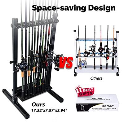 Goture 24 Slots Patented Fishing Rod Holder, Adjustable Groove Fishing Rod  Rack, Space Saving Vertical Standing Fishing Pole Storage Organizer for  Home Garage Storage,Fishing Gear Gifts for Men - Yahoo Shopping