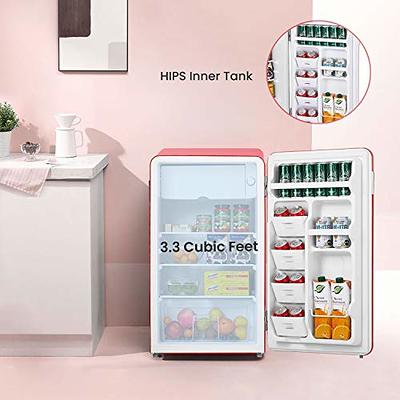 COMFEE' CRR33S3ARD Mini Fridge,3.3 Cubic Feet Solo Series Retro  Refrigerator, Small Fridge for Office/Bedroom/Dorm/Garage with Adjustable  Legs [Red] - Yahoo Shopping