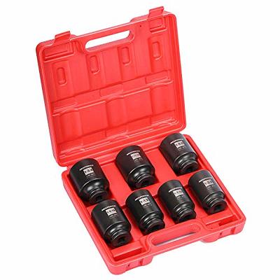 MIXPOWER 1/2-Inch Drive Deep Impact Socket Set, Inch, Cr-Mo, 6