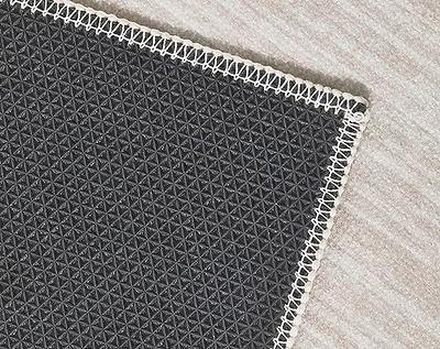 Ottomanson Custom Size Waterproof Non-Slip Rubberback 2x5 Indoor/Outdoor Utility  Rug, 2' x 5', Gray 