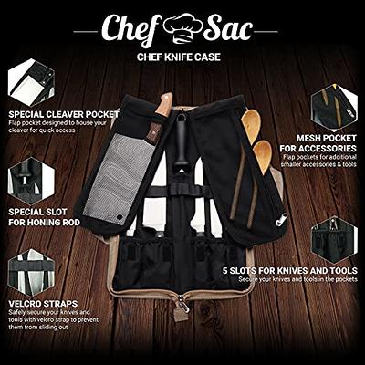 Chef Knife Roll Bag, 8+ Slots for Knives & Kitchen Tools