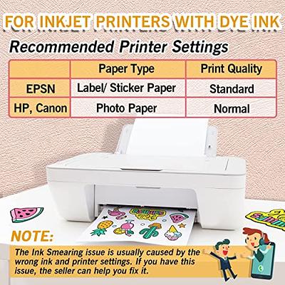 Full Sheet Glossy Sticker Paper for Laser Printers Multi Use Sticker for  Any Occation 8.5 X 11 Inches 