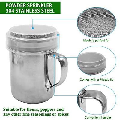  2 Pcs Powdered Sugar Shaker Duster with Handle