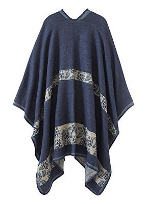 Urban CoCo Women's Winter Vintage Poncho Capes Tassel Blanket Shawl Wrap  Cardigan Coat