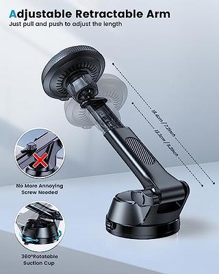 APPS2Car Phone Holder Magnetic Car Mount With Flexible Telescopic