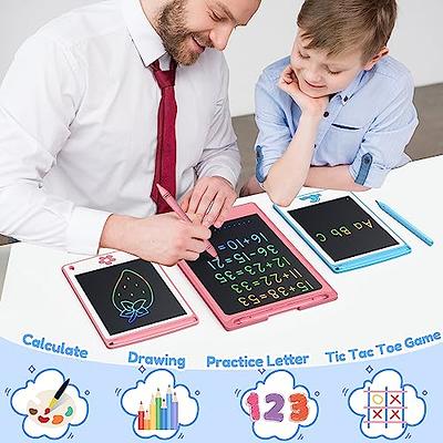Newnaivete LCD Writing Tablet, 2 Pack 10 inch Colorful Doodle Board Drawing Pad for Kids, Erasable Electronic Painting Pads, Learning Educational Toy