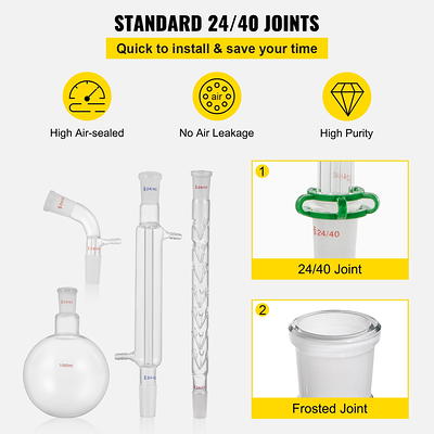 Home Essential Oil Distiller Distilling Equipment Glass Blowing Kit,500ml  Professional Labware Set Chemistry Lab Glassware Kit,High Borosilicate  Glass,Distillation Apparatus 17pcs Set: : Industrial & Scientific