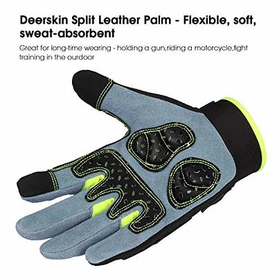 OZERO Gardening Work Gloves Women Deerskin Leather Touch Screen