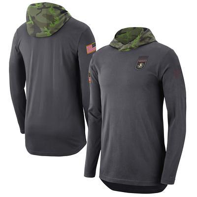 Men's Antigua Gray Dallas Cowboys Strong Hold Long Sleeve Henley Hoodie  T-Shirt