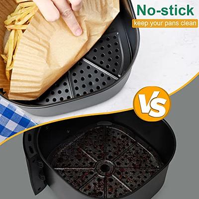 Airfryer Liners for Ninja Air Fryer 8 Inch,4-8 Qt Air Fryer Paper Liners  Disposable,125 Pcs Baking Parchment Sheets Air Fryer Accessories for Ninja