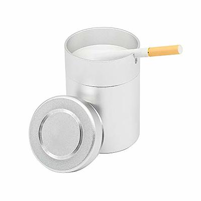 Outdoor Ashtray With Lid, Flip Top Stainless Steel Ash Tray Sets For Weed,  Metal Windproof Ashtrays For Cigarettes, Smokers, Desktop Smoking Ashtray