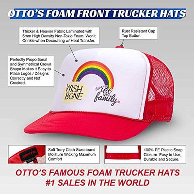 OTTO Wholesale 12 x Polyester Foam Front 5 Panel High Crown Mesh Back  Trucker Hat - White - (12 Pcs) - Yahoo Shopping