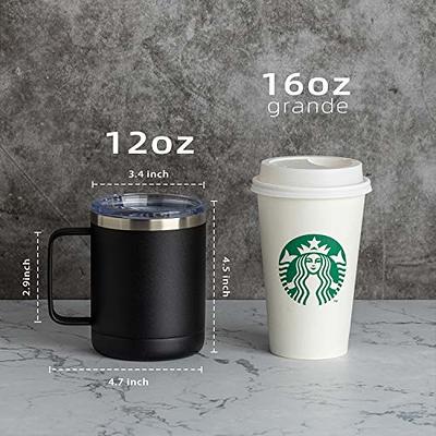 12oz Insulated Vacuum Double Wall Camping Travel Coffee Mug Coffee