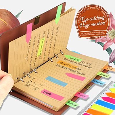 A5 Paper, [3 Pack] Toplive 100GSM Thick Refillable Paper 6 Hole Filler  Planner Inserts Loose Leaf Paper 135 Sheets (270 Pages) for 6 Ring Binder