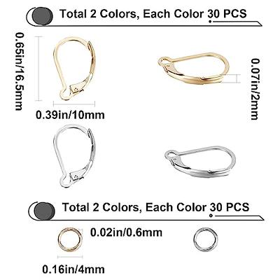 CREATCABIN 120Pcs/Box Leverback French Earring Hooks Earrings Clasps Hoops  Interchangeable Dangle Ear Wire Findings Stainless Steel Jump Rings for  Jewelry Making DIY Craft Women Silver Gold 16.5x10mm - Yahoo Shopping