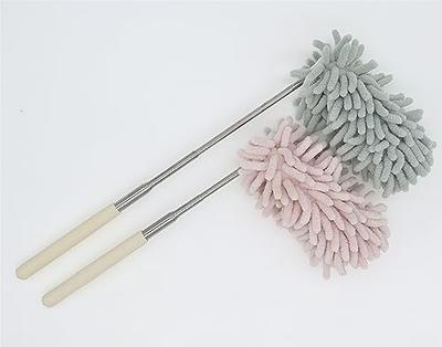 Retractable Gap Dust Cleaner Brush with Extension Pole (29 to 65 inches),  Flexible Gap Microfiber Duster Bendable Extendable Washable, Under  Appliance