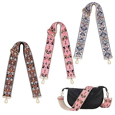 Kinganc Purse Strap Wide Shoulder Straps, Adjustable Crossbody Bag Strap,  Replacement Straps for Women Handbag Canvas (Dot white)