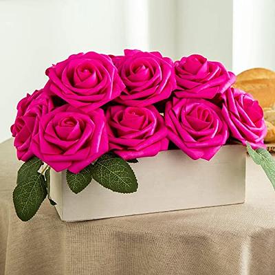 Lansdowns Artificial Flower Foam Rose 25pcs Real Looking Fake Rose