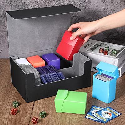 Yeelan Card Deck Box for MTG, Leather Deck Box for Yugioh, Large Size Fit  100 Plus Sleeved Card Deck Box,Playing Card Box for Collectible