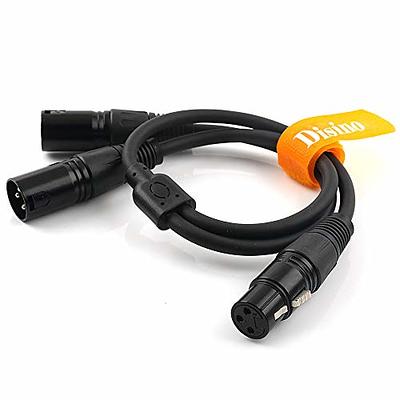 tisino 2 RCA to XLR Male Y Splitter Cable, Unbalanced Dual RCA Male to 1  XLR Splitter Duplicator Lead Y-Cable Adapter - 3.3 feet