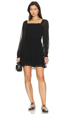 Free Assembly Women's Ruffle Neck Belted Midi Dress with Short