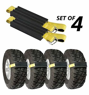 TRACGRABBER Tire Traction Device for Trucks & Large SUVs, Set of 4 - Made  in the USA, Anti Skid Emergency Tire Straps to Get Unstuck from Snow, Mud &  Sand - Snow