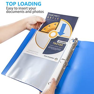 Sheet Protectors, Color Edge Plastic Sheet Protectors for 3 Ring Binder,  Clear Binder Sheet Protectors, Page Protectors, Protective Sheets for  Paper