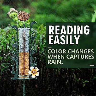 APSOONSELL Rain Gauge Outdoor - 7 Capacity Rain Gauges with Metal Stake,  Copper Rain Gauge Large Numbers Easy to Read for Garden Yard Lawn  Decoration (Z-Green) - Yahoo Shopping