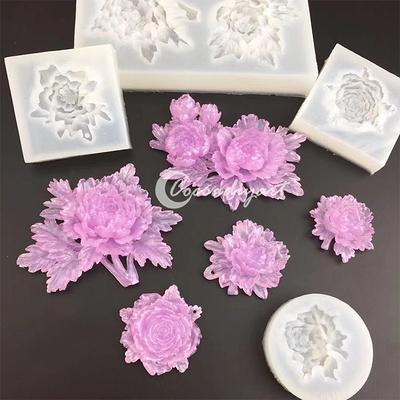 Heart Shape Rose Mold Rose Candle Mold Rose 3D Flower Mold Flower Candle Mold Silicone Mold for Resin Cake Mold Clay Resin Making Molds Candle