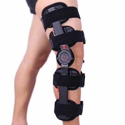 Post Op Knee Support Brace for Men Women, Hinged ROM Knee Immobilizer Knee  Leg Brace Orthopedic Patellar Stabilizing Locking Knee Brace for ACL