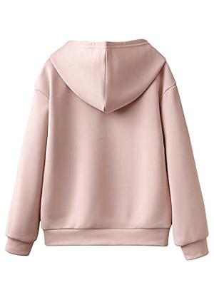 SweatyRocks Women's Casual Heart Print Long Sleeve Pullover Hoodie  Sweatshirt Tops