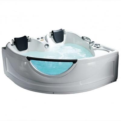 PUREBATH 68 In 1 Person Whirlpool Tub Hydromassage Rectangular Water Jets  Alcove Soaking SPA, Massage Bathtub with Air Bubble, Computer Panel and  Light (Q408), White, 68x32x23 Inch 