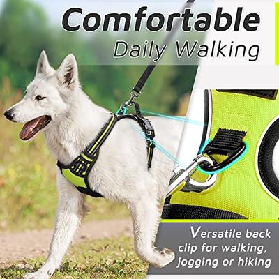 Eagloo Dog Harness No Pull, Walking Pet Harness with 2 Metal Rings and  Handle, Adjustable Reflective Breathable Oxford Soft Vest Easy Control  Harness