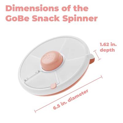 GoBe Kids Original Snack Spinner 2-Pack,5 compartment with Push Button,  Reusable