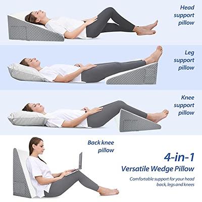 Bed Memory Foam Wedge Elevated Support Triangle Pillow for Legs