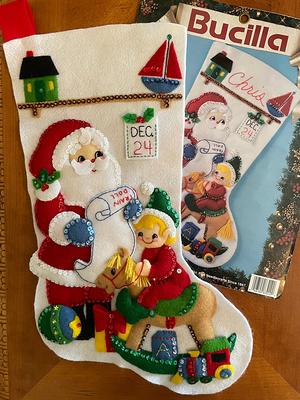 Bucilla Stocking Finished Personalized Santa's Workshop #83010 Hobby  Horse, Train, List, Calendar, Sailboat, Adorable - Yahoo Shopping