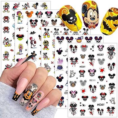 Set of 3D Mickey Mouse Themed Christmas Nail Decals Disney Nail Art Stickers
