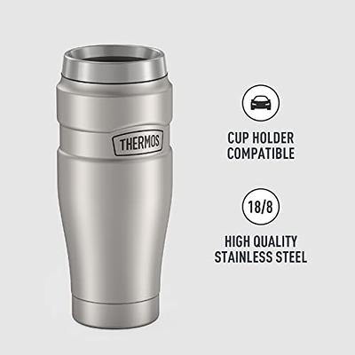  THERMOS Stainless King Vacuum-Insulated Travel Tumbler, 16 Ounce,  Matte Green : Home & Kitchen