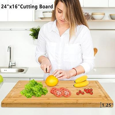 Extra Large Bamboo Cutting Board for Kitchen - Largest Wooden