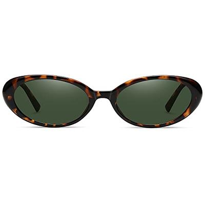 TruFabV Flat Top Vintage Rectangle Sunglasses for Men Women 90s Retro Fashion Narrow Square Shades