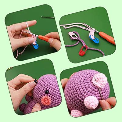 DIY Knit Plush Doll Toy Animal Crochet Kit for Beginners Knitting Starter  Set with Instruction Markers Knit Tool (Color : Unicorn)